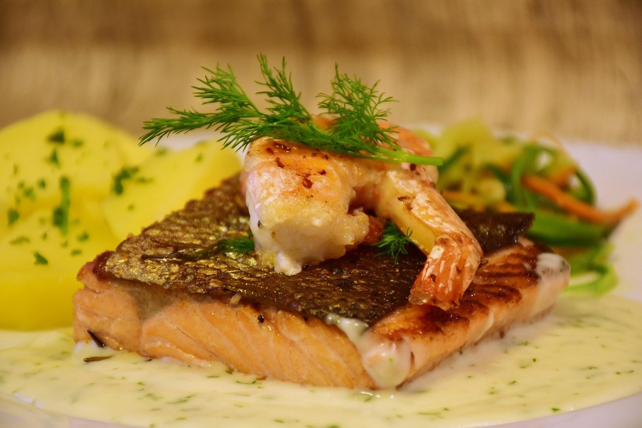 Baked Creamy Salmon with Potatoes Sheet Pan Meal